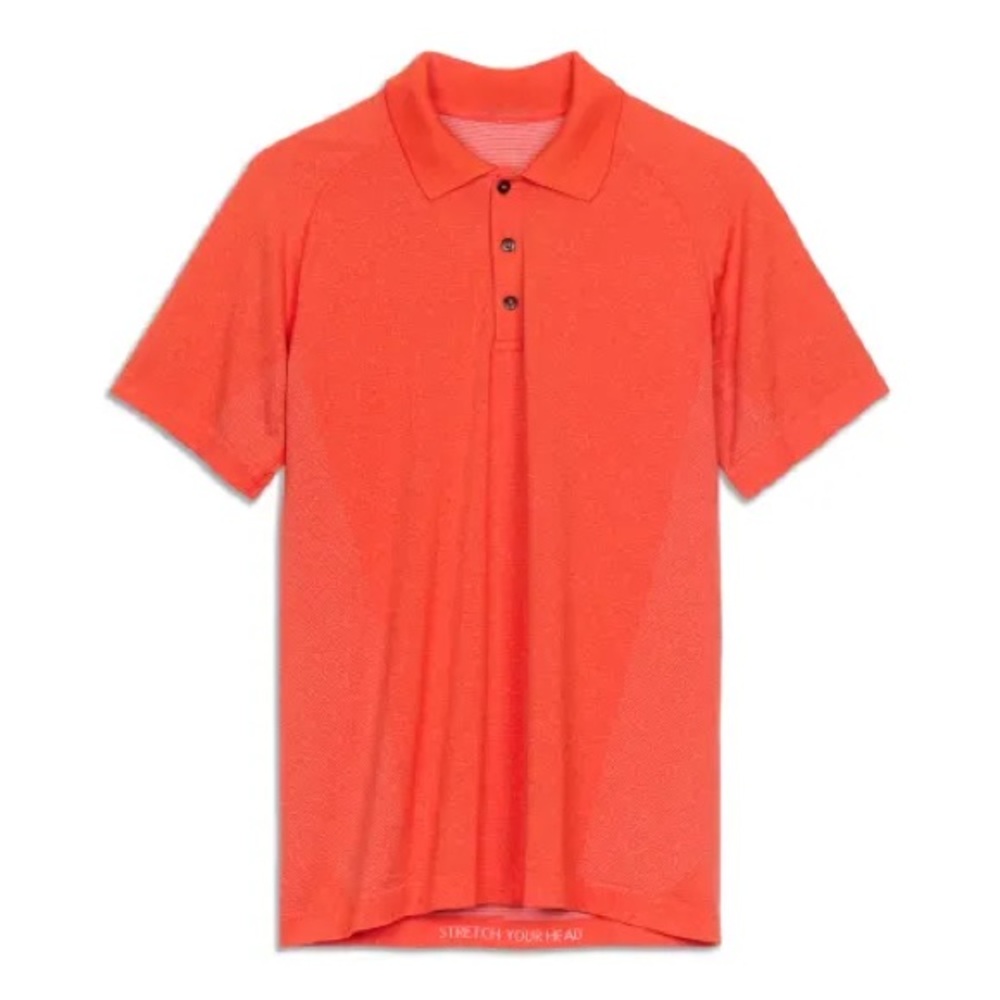 Lululemon Men’s Metal Vent Tech Polo - Medium Orange EUC